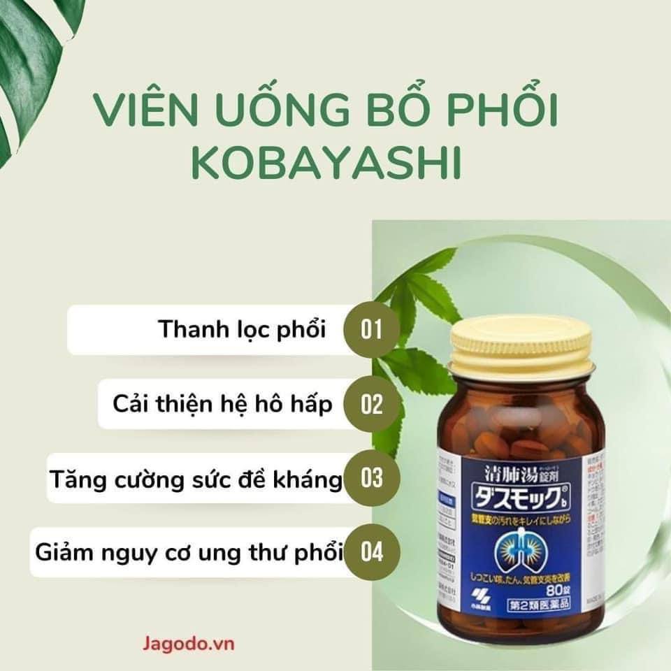 Viên uống bổ phổi Kobayashi 80v Nhật Bản