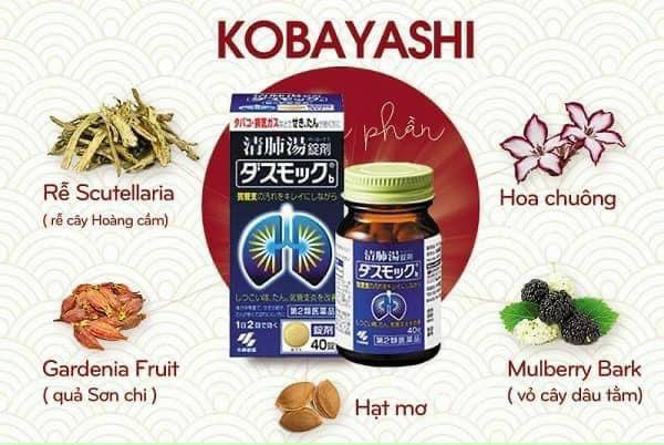 Viên uống bổ phổi Kobayashi 80v Nhật Bản