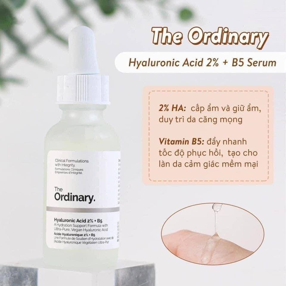 Tinh chất serum cấp nước, phục hồi da The Ordinary Hyaluronic Acid 2% + B5