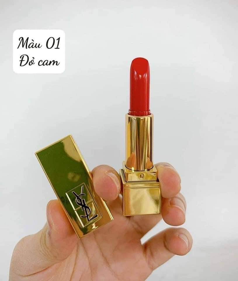 Son YSL 01 mini - đỏ tươi pha ánh cam