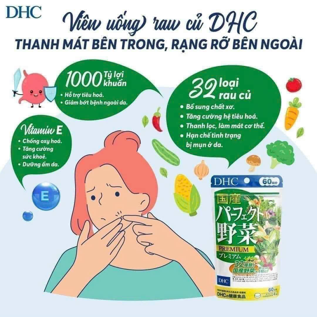 Viên Uống DHC Bổ Sung Rau Củ Qủa DHC 60 ngày Nhật Bản