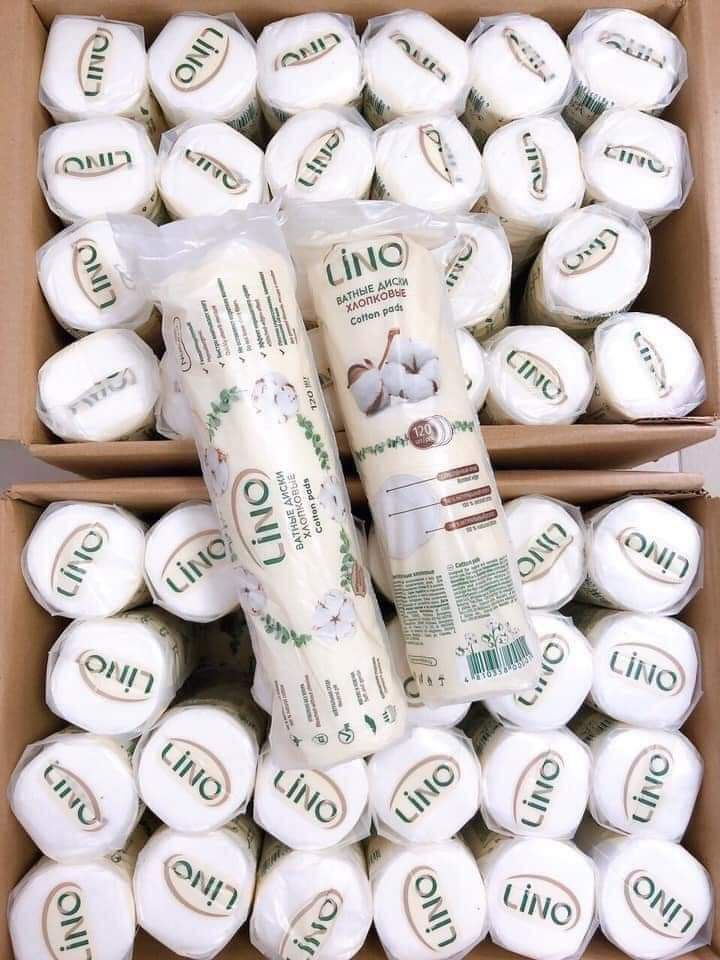 Bông tẩy trang ORGANIC - LINO Nga 120 miếng