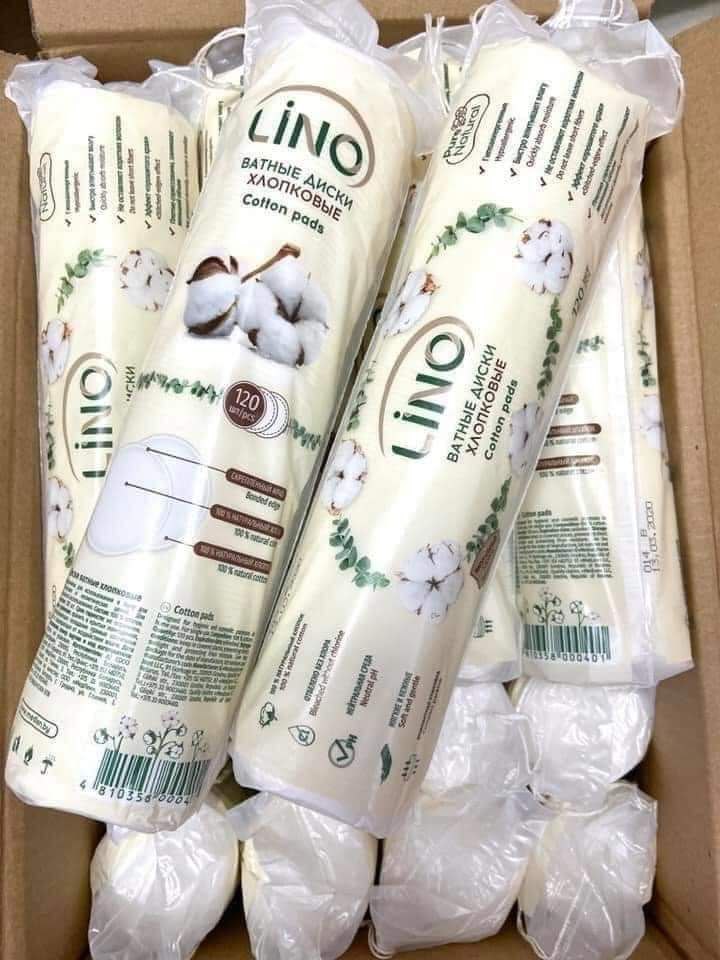 Bông tẩy trang ORGANIC - LINO Nga 120 miếng