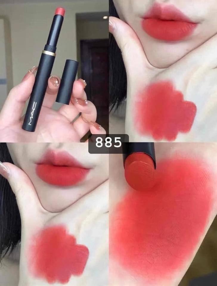 Son Mac Slim màu 885 - đỏ cam cháy