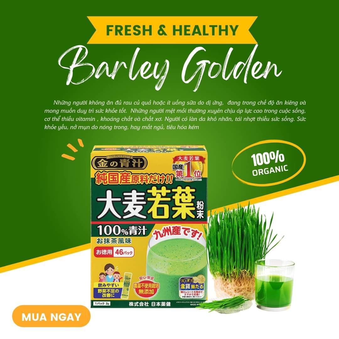 Bột lá non Barley Golden 46 gói Nhật Bản