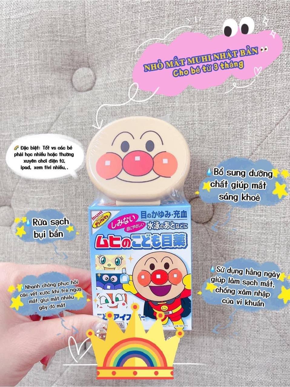 Nhỏ mắt Muhi cho bé Nhật Bản