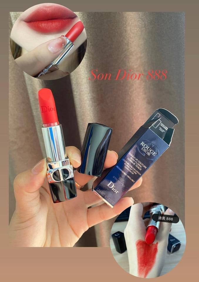 Son Dior 888 đỏ cam full size full box