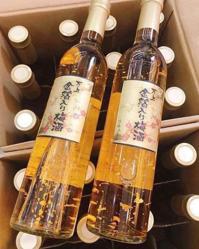 Rượu mơ vảy vàng Kikkoman chai 500ml Nhật Bản