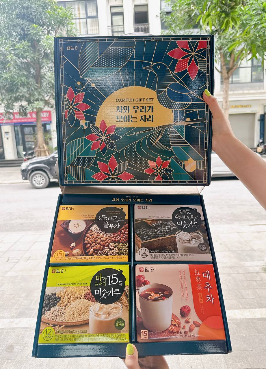 Set trà hoa + ngũ cốc Damtuh Hàn Quốc