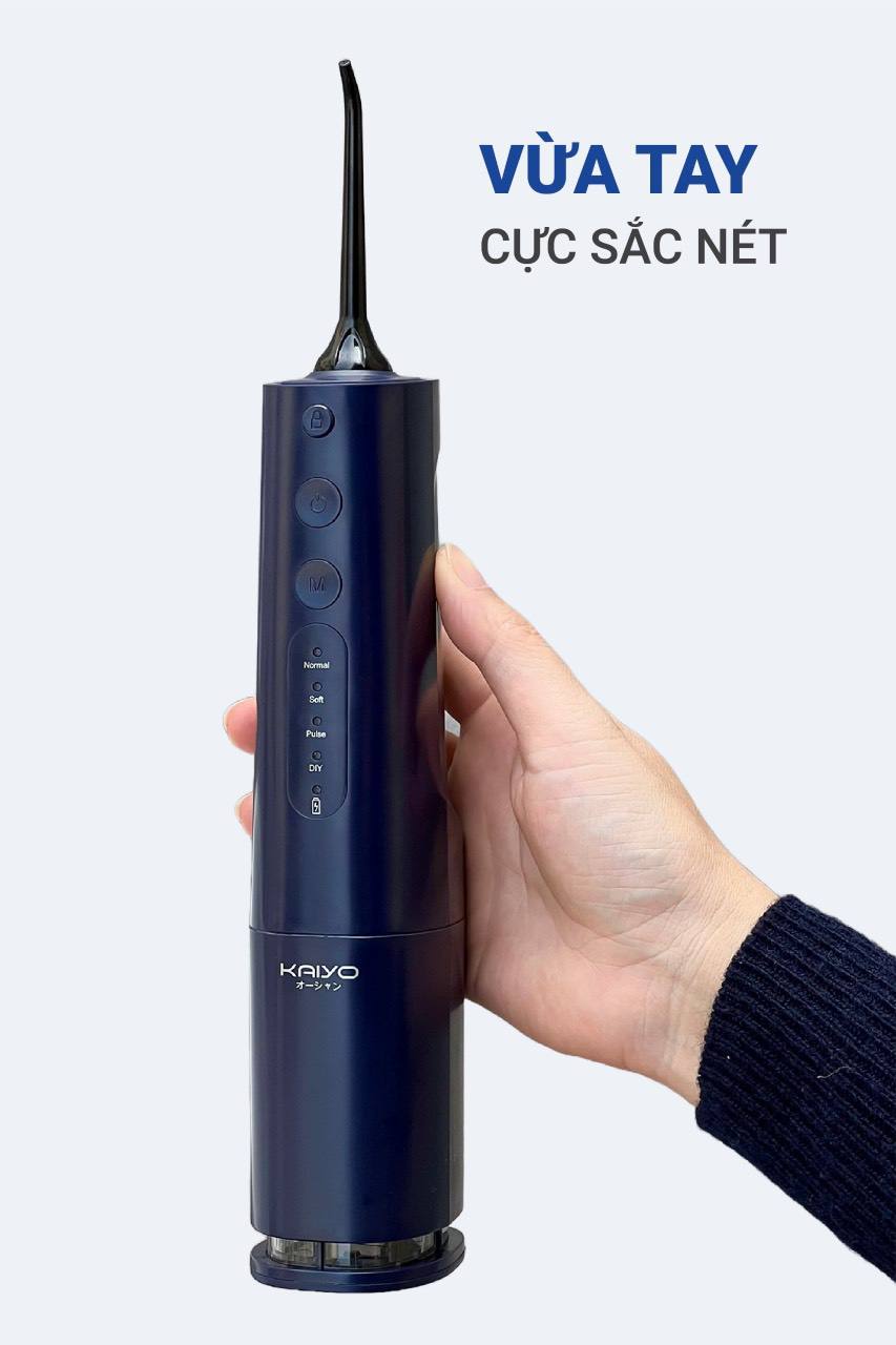 Máy tăm nước Extra Water Tank 4 chế độ KAIYO màu xanh