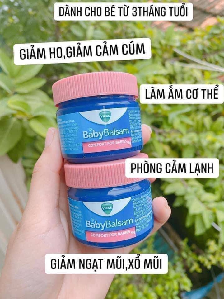 Kem bôi giữ ấm ngực giảm ho BabyBalsam Vicks 50g