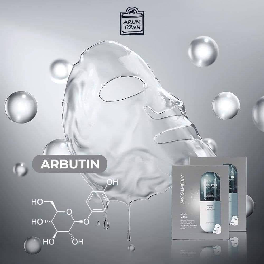 Mặt Nạ Arumtown Arbutin Mask Dưỡng Sáng, Đều Màu Da hộp 10 miếng