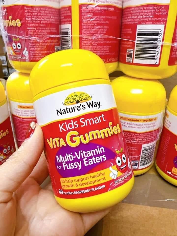 Kẹo Gum Vitamin Tổng Hợp Cho Trẻ Biếng Ăn Của Úc hộp 60 viên Vita Gummies Multi Vitamin For Fussy Eaters
