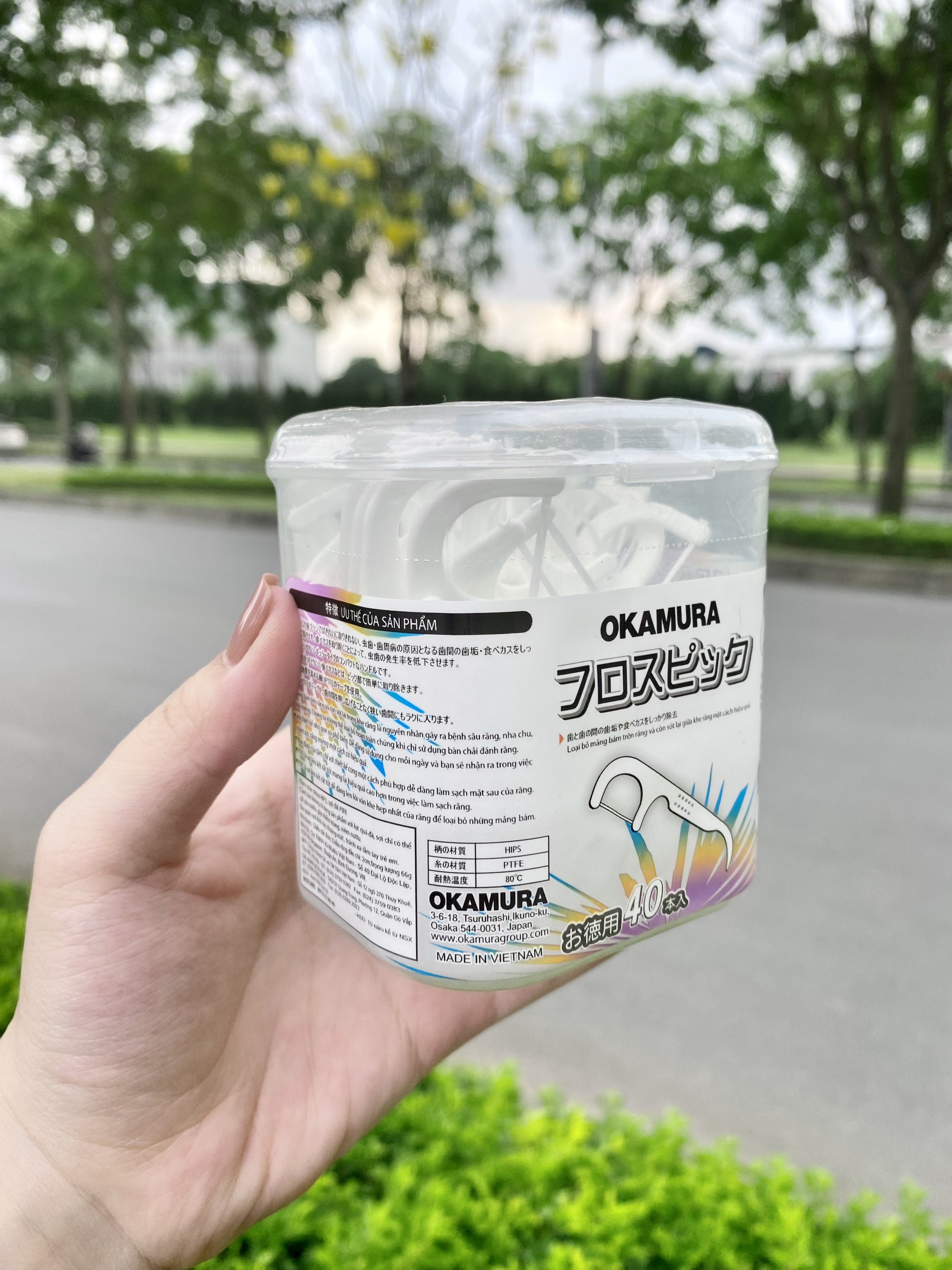 TĂM CHỈ NHA KHOA OKAMURA HỘP 40 CÂY NHẬT BẢN