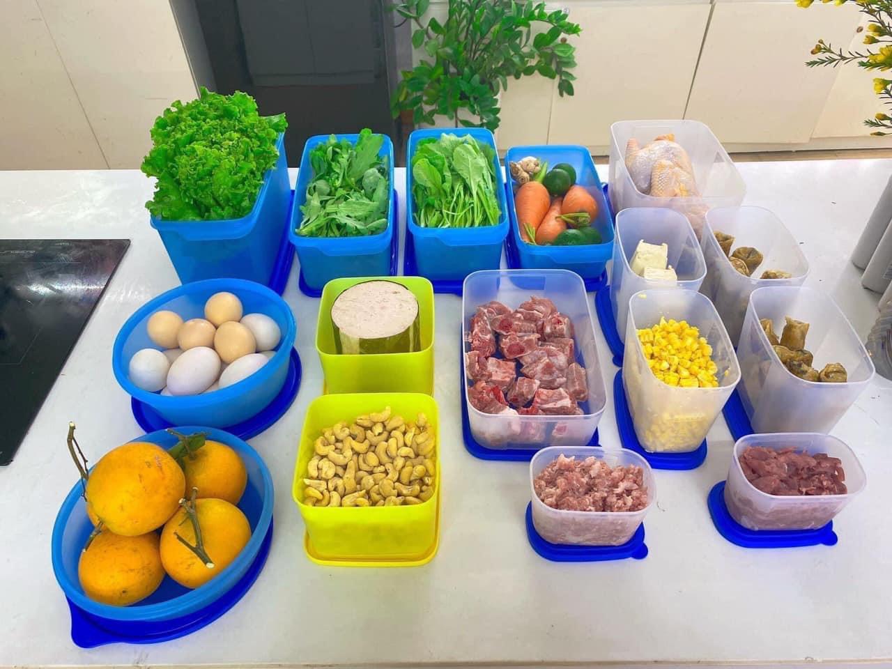 Set Mega 16 hộp Tupperware đựng thực phẩm ngăn đông, ngăn mát