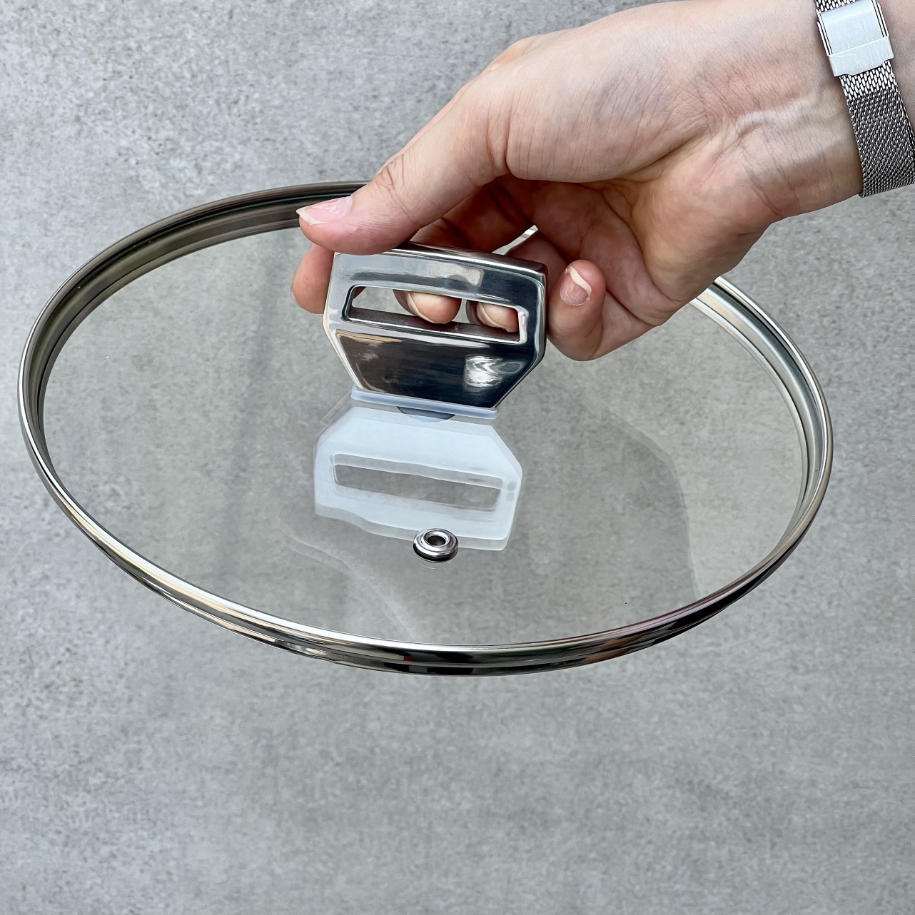 Nồi inox 18/10 trơn 3 lớp đáy liền Kaiyo - size 18, 20, 22cm