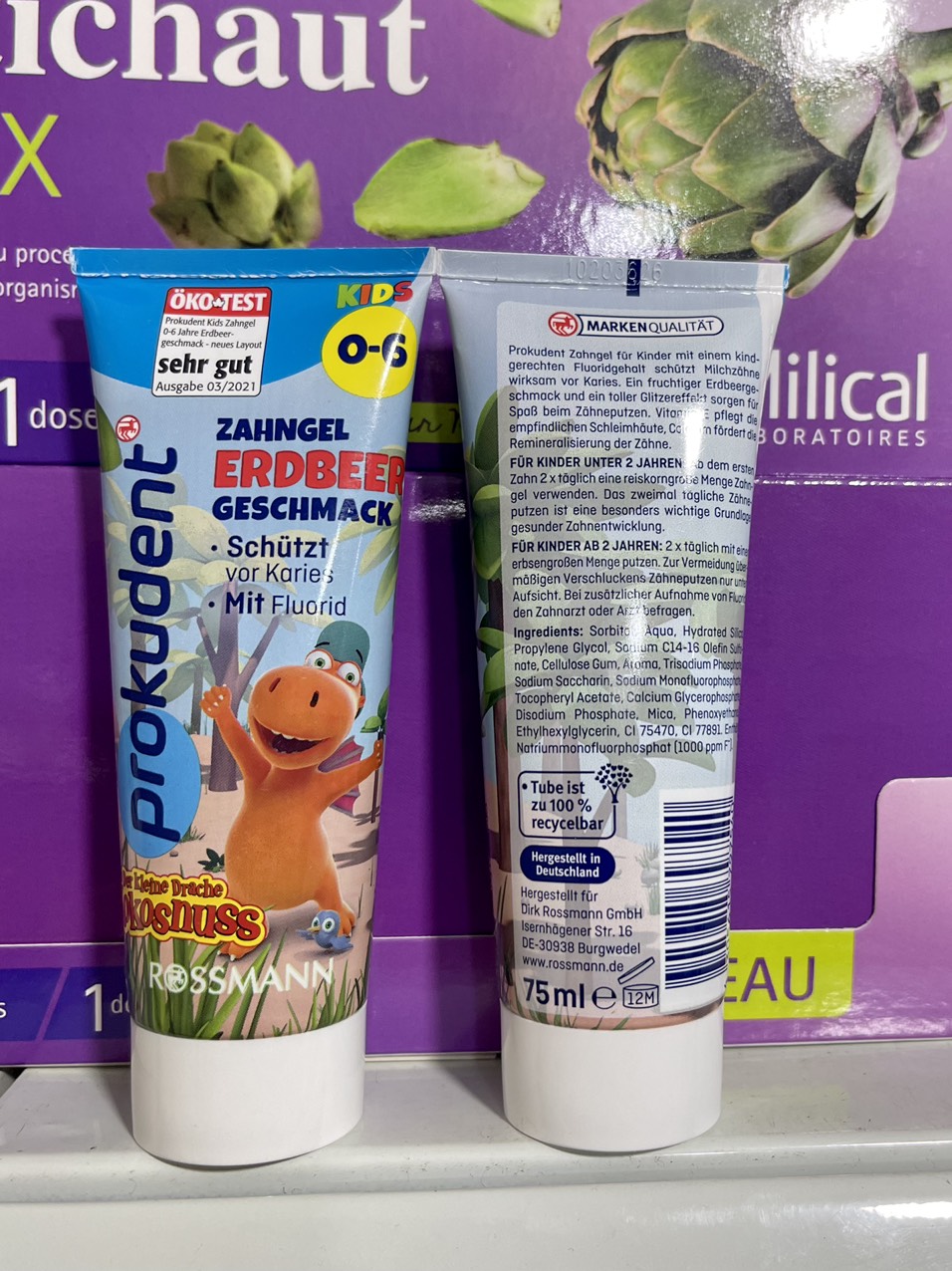 Kem đánh răng cho bé nuốt được Prokudent 75 ml