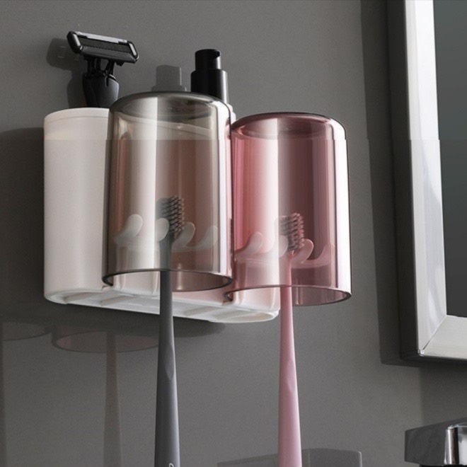Kệ treo bàn chải đánh răng 2 cốc Ecoco