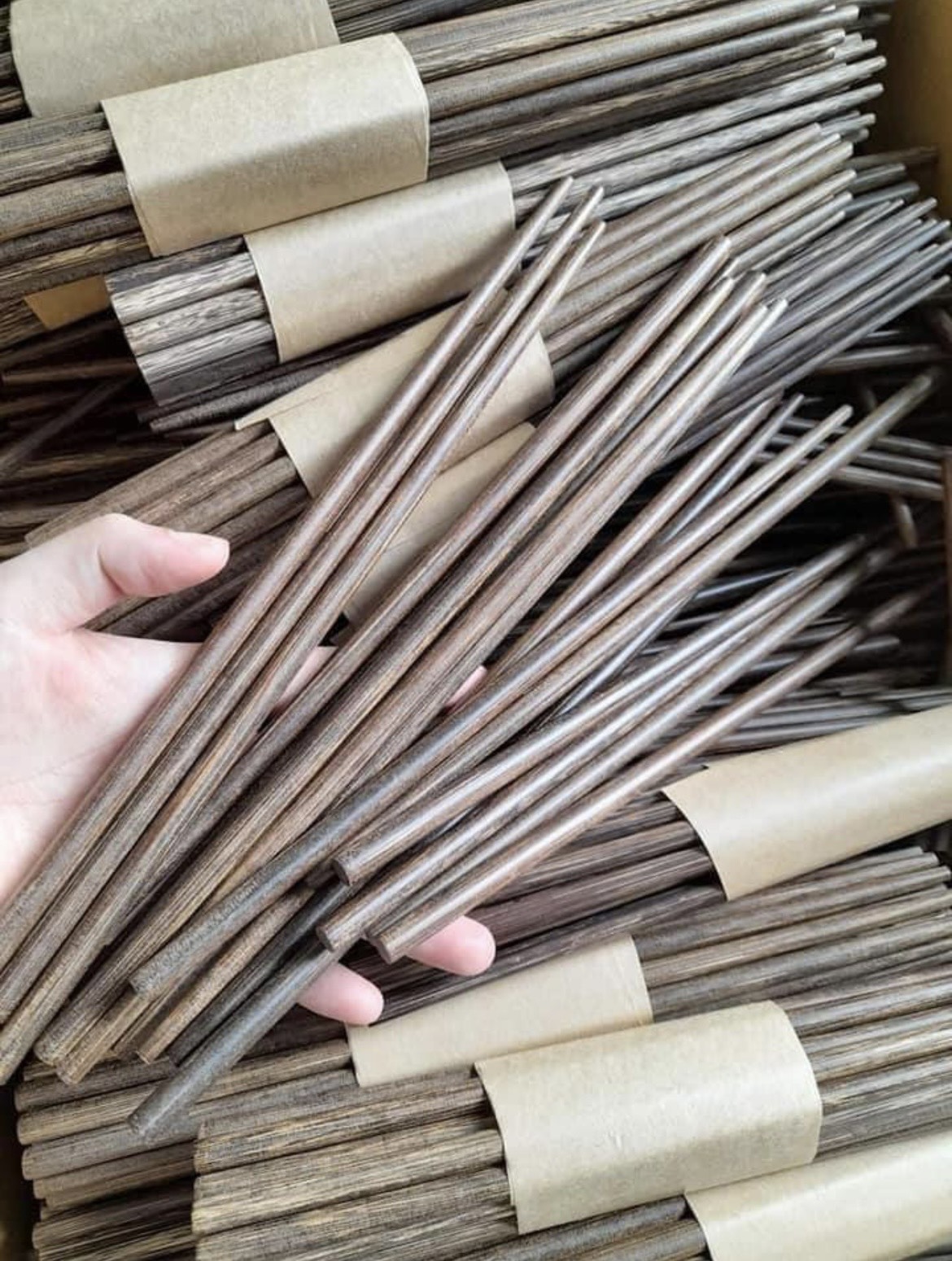 Sét 10 đôi đũa ăn cơm chất liệu cành cây buông