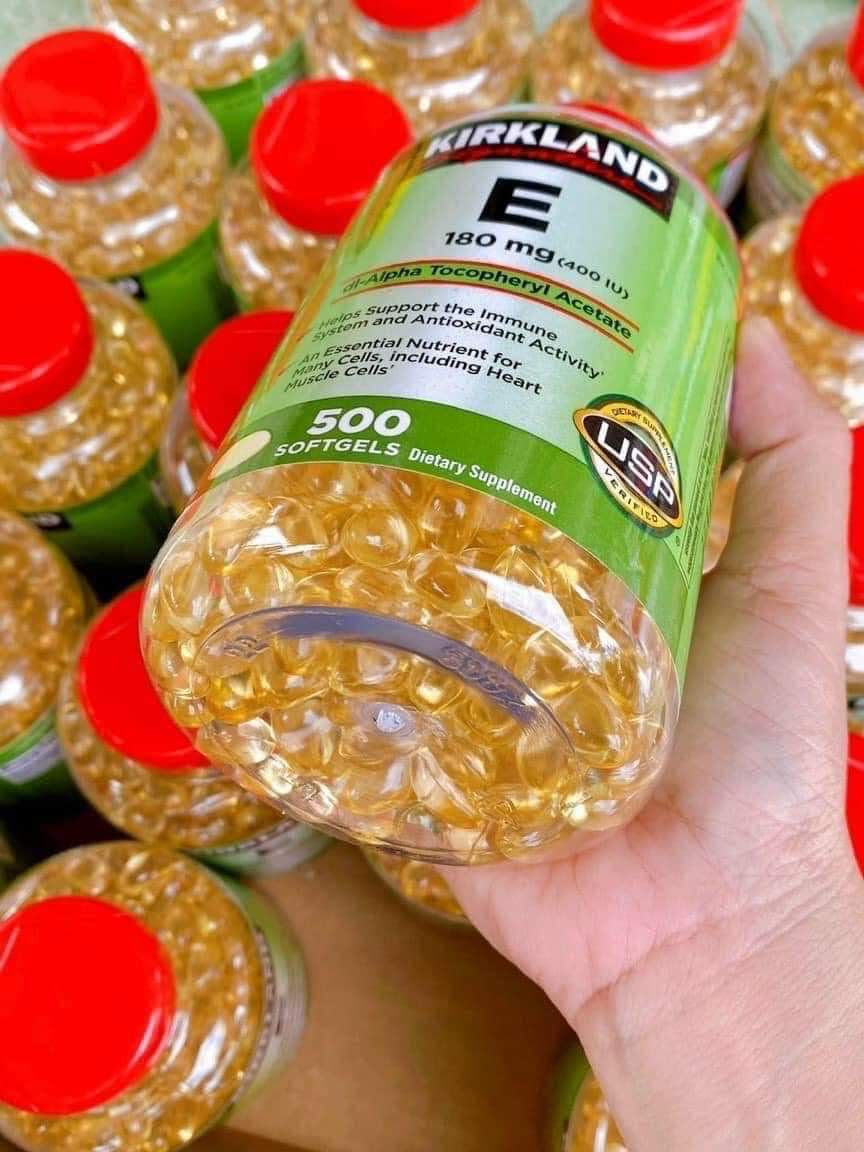 Vitamin E Thiên Nhiên 400 I.U Kirkland Signature 500 Viên Của Mỹ