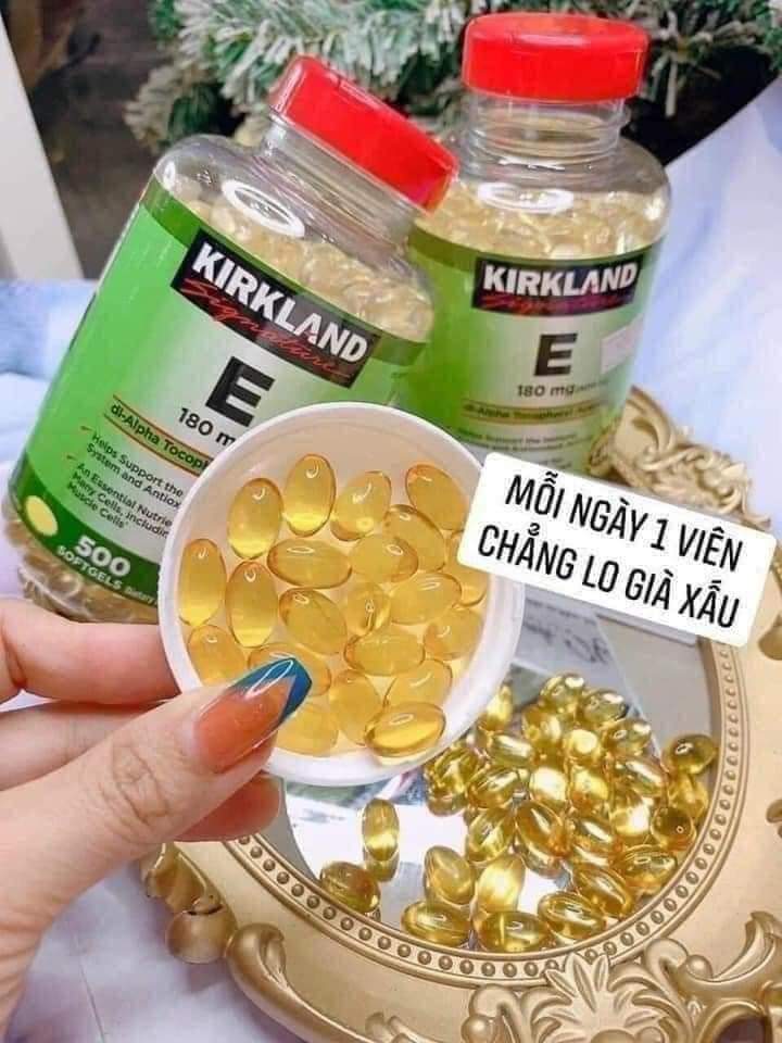 Vitamin E Thiên Nhiên 400 I.U Kirkland Signature 500 Viên Của Mỹ