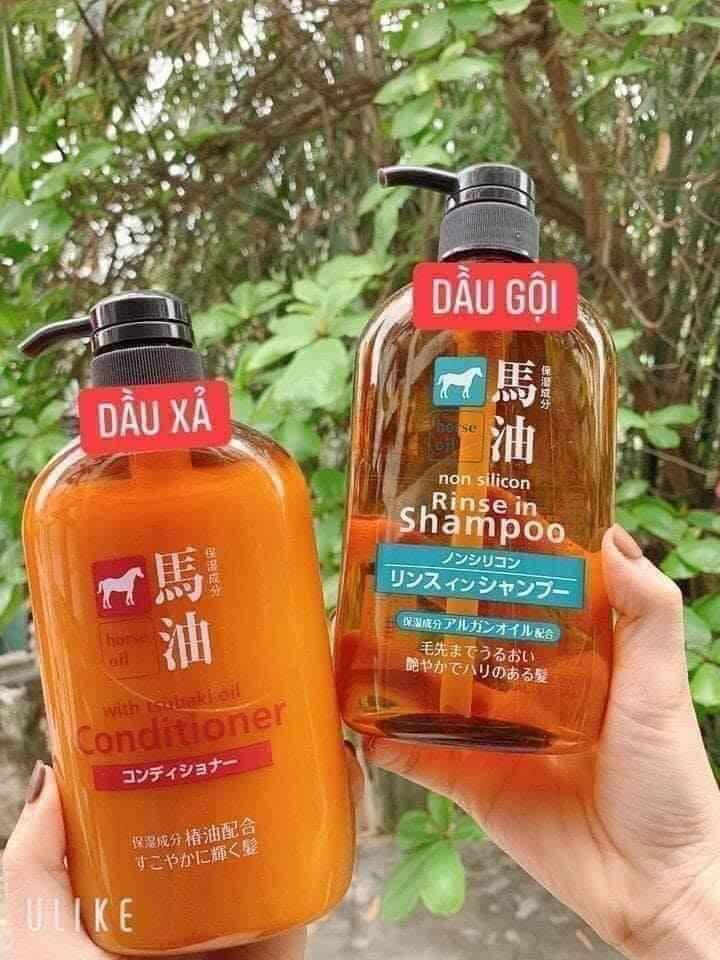 Bộ gội xả từ mỡ ngựa Horse oil Nhật Bản