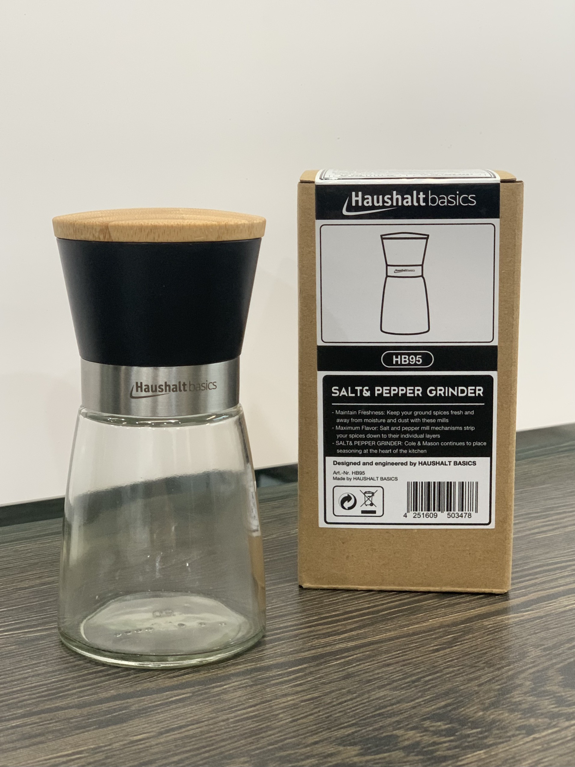 Dụng cụ xay muối tiêu Haushalt basics HB95