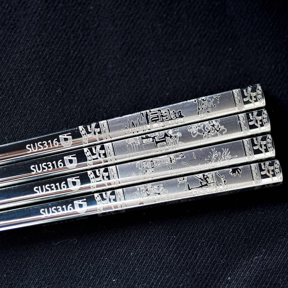 Set 10 đôi đũa inox Dandihome hàng xuất ngoại 23.5cm