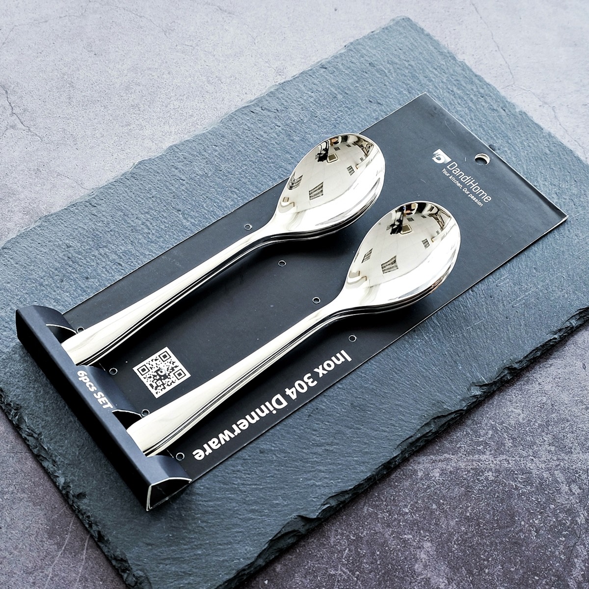 Sét 6 thìa inox 18 x 4 cm Dandihome