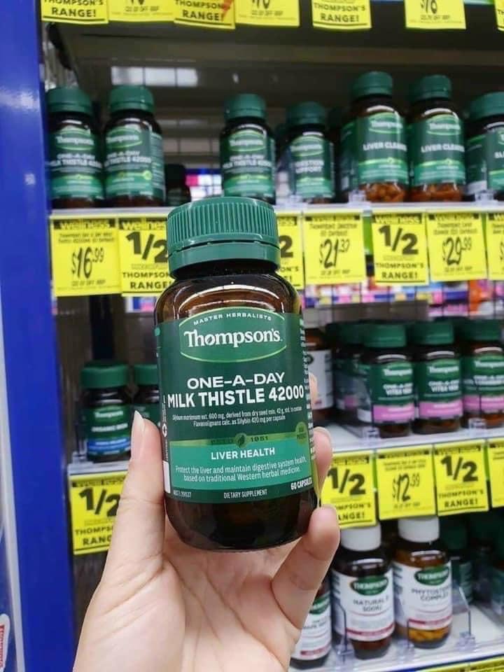 Viên bổ gan Thompsons One-A-Day Milk Thistle 42000mg 60 viên Úc