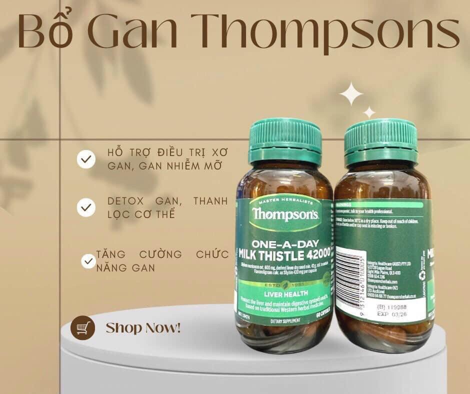 Viên bổ gan Thompsons One-A-Day Milk Thistle 42000mg 60 viên Úc