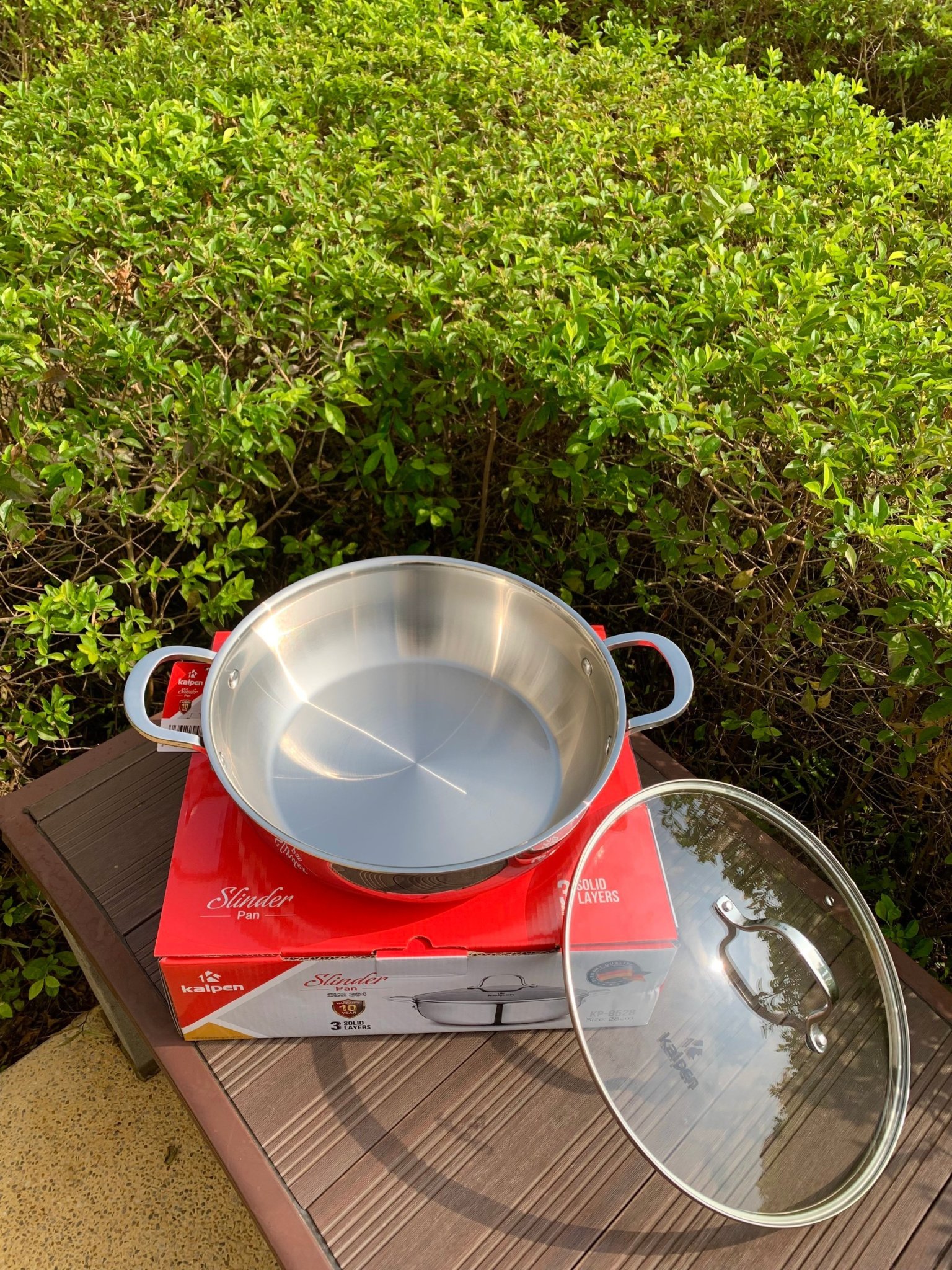 Chảo lẩu Inox 304 đúc liền khối Kalpen size 28cm