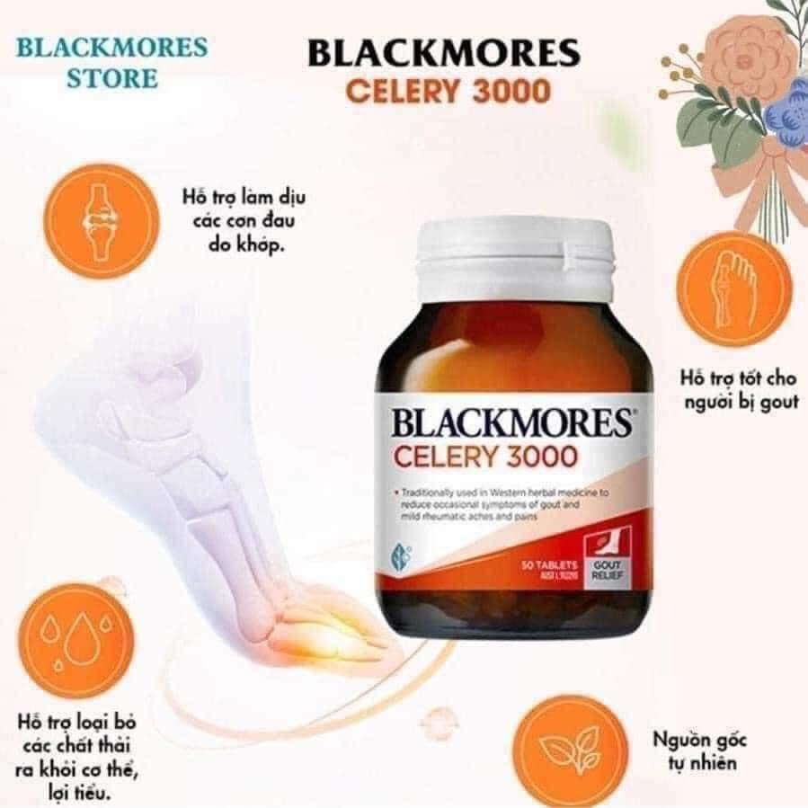 Viên uống phòng và điều trị Gout (Gút) Blackmores Celery 3000mg 50 viên của Úc