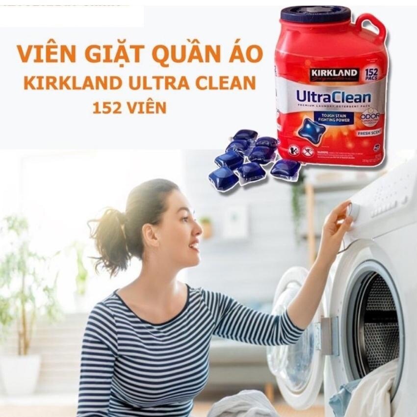 Viên giặt xả Kirkland ultra clean 152 viên của Mỹ