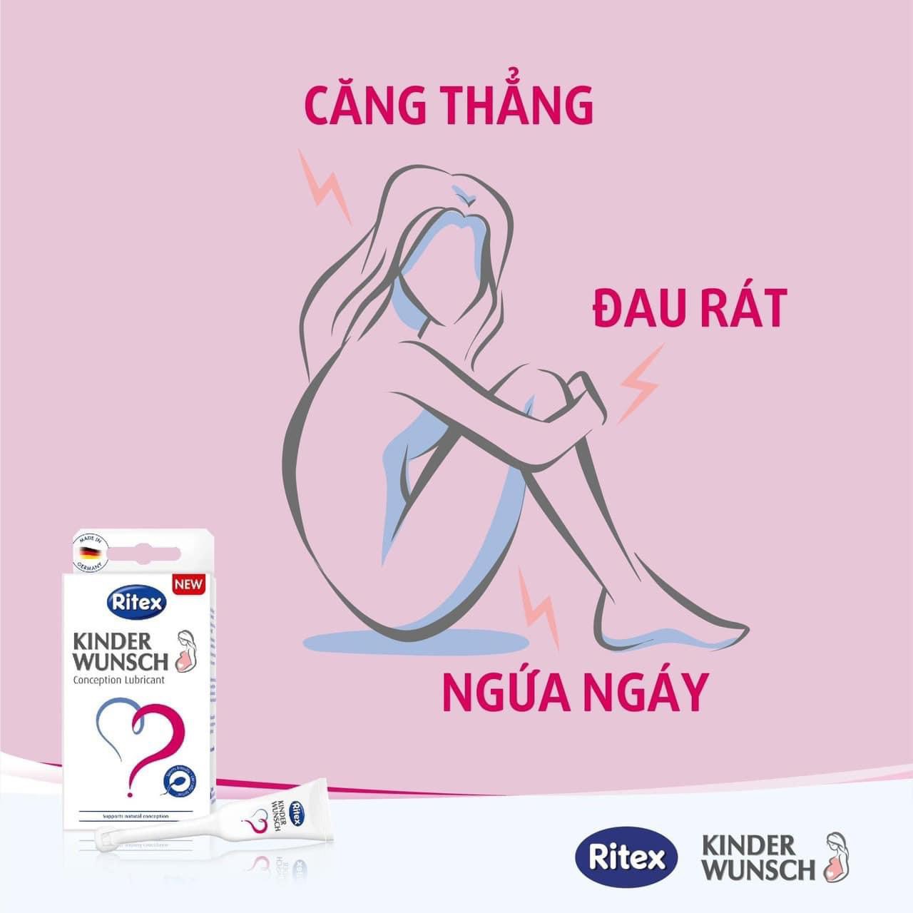 Gel Ritex tạo môi trường dễ thu thai Đức hộp 8 ống hàng Đức