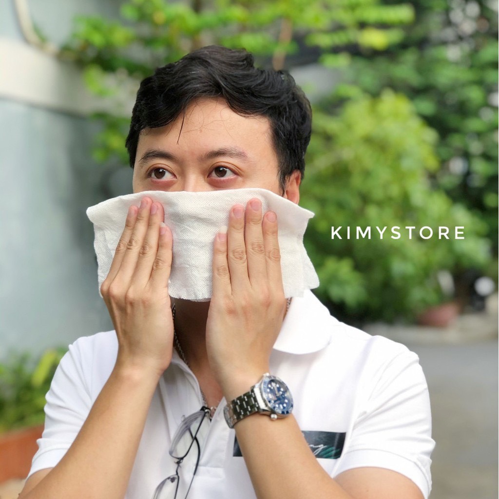 Khăn nén lau mặt khử trùng Nikkori túi 12 viên
