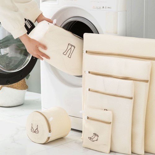 Sét 6 túi lưới giặt đồ 3 lớp cao cấp
