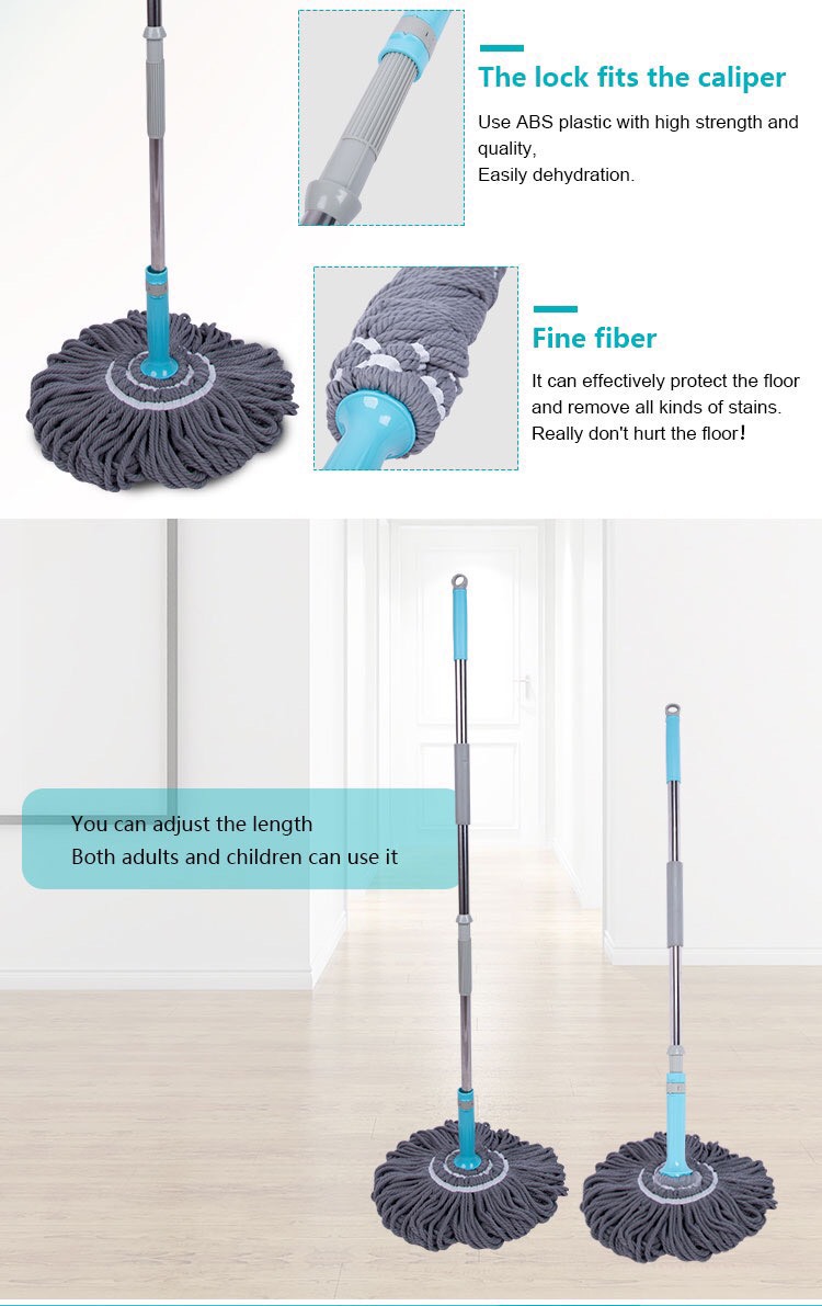 Cây lau tự vắt trợ lực xoắn tay siêu nhẹ twist mop max