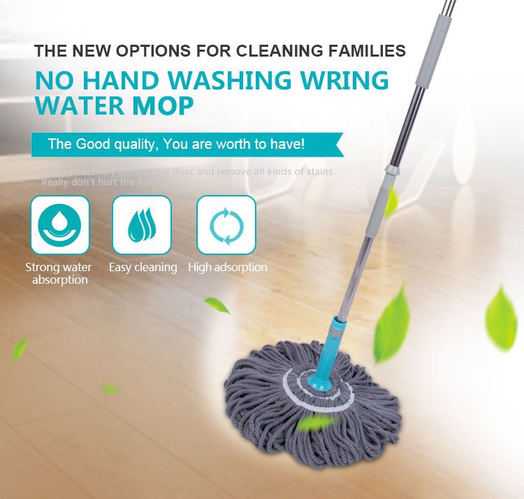 Cây lau tự vắt trợ lực xoắn tay siêu nhẹ twist mop max