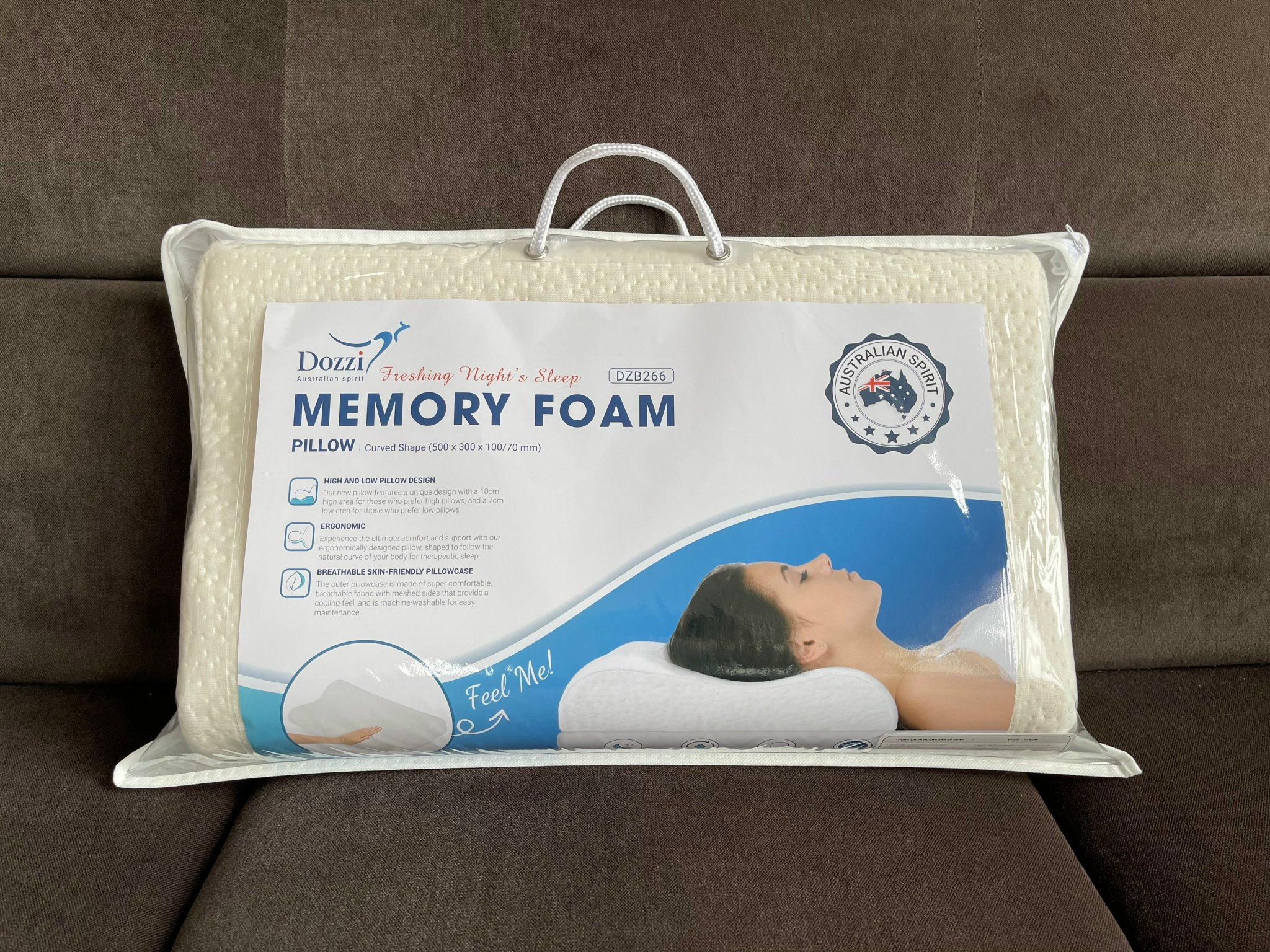 Gối ngủ ngon Dozzi DZB266 50cm x 30cm x 10cm