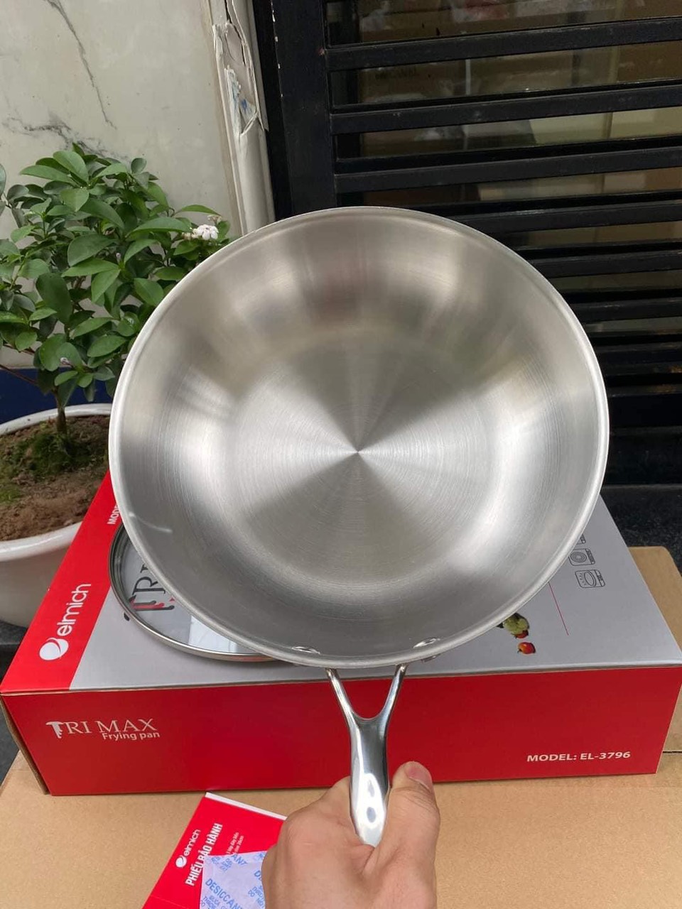 Chảo xào inox Trimax 1 quai đáy liền nguyên khối 26cm