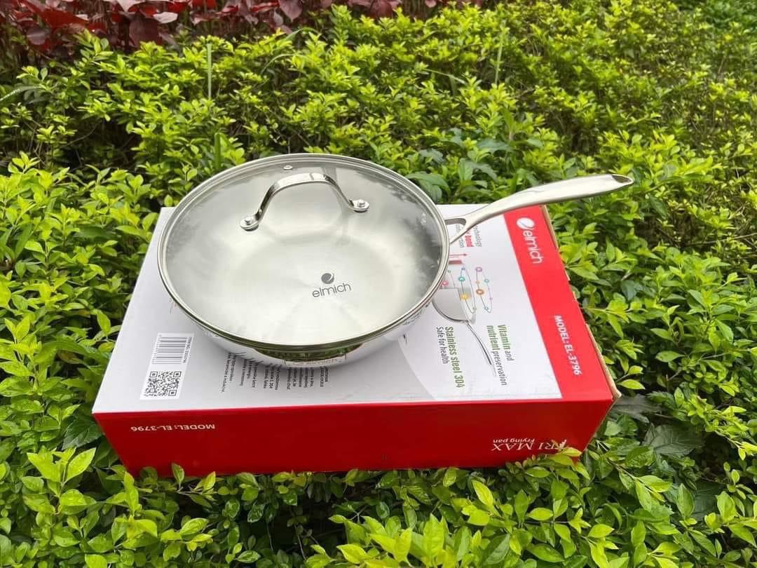 Chảo xào inox Trimax 1 quai đáy liền nguyên khối 26cm