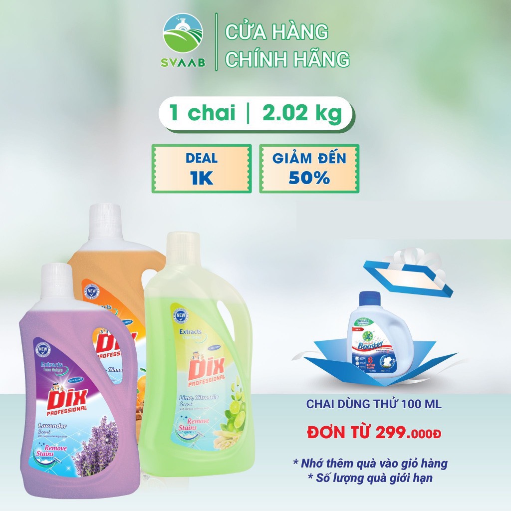 Nước lau sàn DIX can 2L