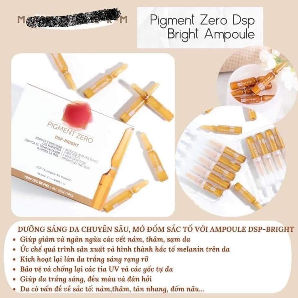 Tinh chất serum dưỡng sáng đều màu da MartiDerm Pigment Zero DSP Bright hộp 30 ống