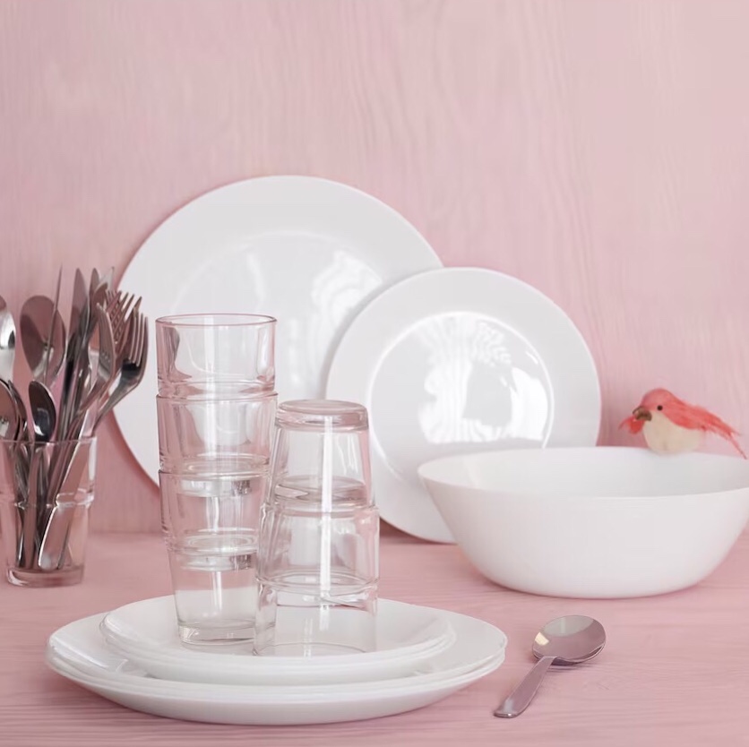 Bộ dao thìa dĩa IKEA 16 món 4 dao + 4 dĩa + 4 thìa to + 4 thìa nhỏ