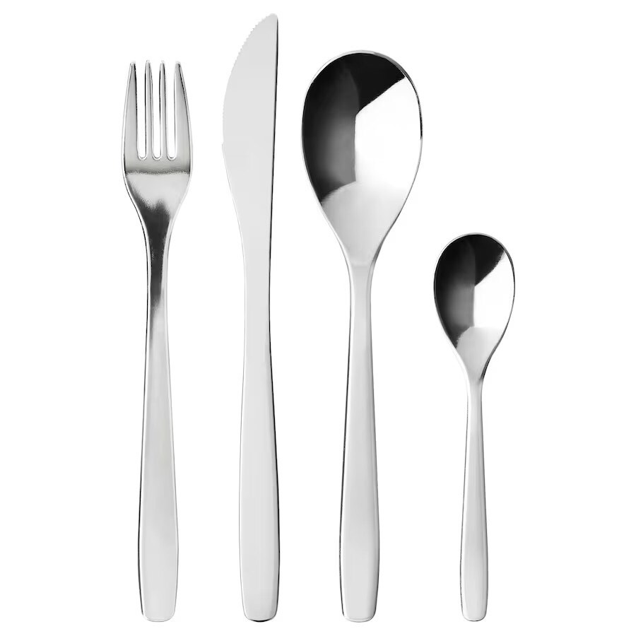 Bộ dao thìa dĩa IKEA 16 món 4 dao + 4 dĩa + 4 thìa to + 4 thìa nhỏ