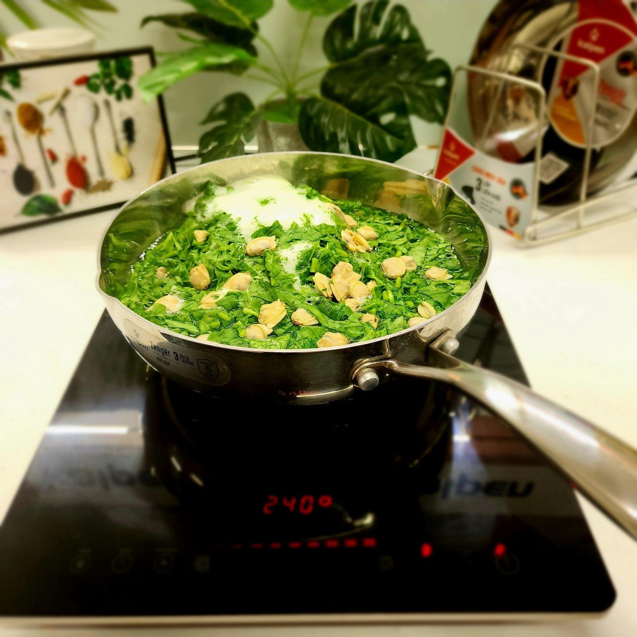 Chảo inox đúc liền khối có miệng rót Kalpen Zenger 20cm/24cm/26cm/28cm