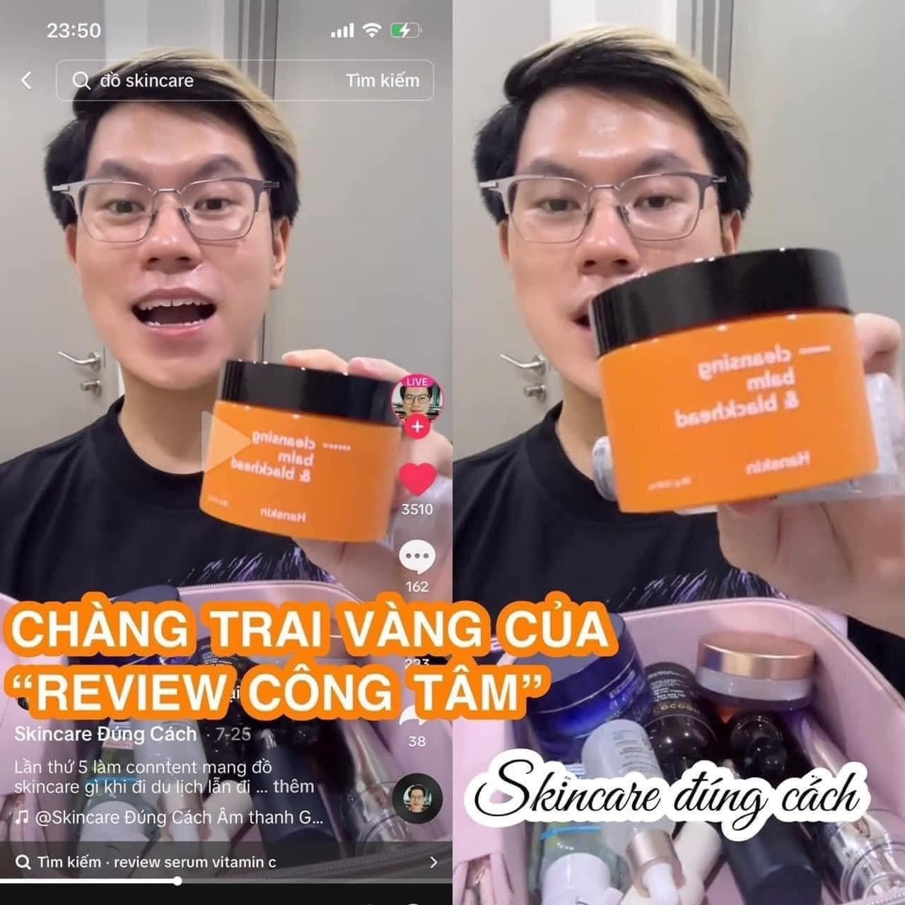 Sáp Tẩy Trang Hanskin AHA Cleansing Balm & Blackhead hũ 80gr
