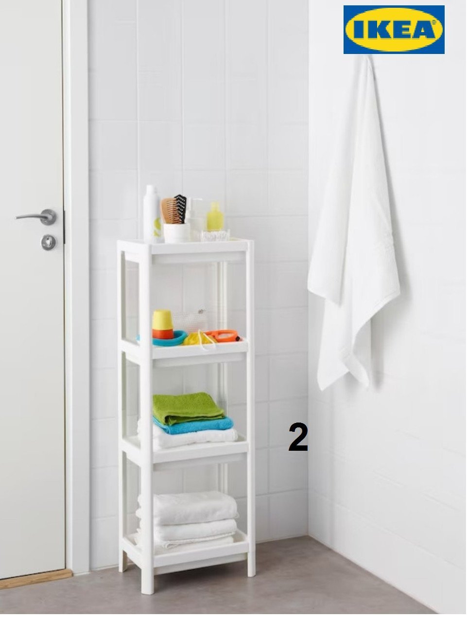 KỆ ĐỂ ĐỒ 3 TẦNG CÓ BÁNH XE ĐẨY VESKEN – HÀNG IKEA
