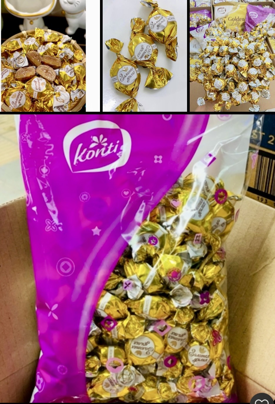 Kẹo bông Huệ vàng Nga 1kg